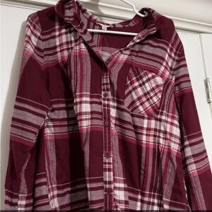 Plaid Button-Up Shirt